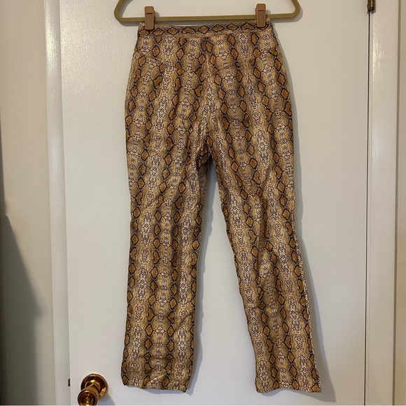 Free People Womens Wild Horses Vegan Snakeskin Pants Boho Western Size 0 - Picture 4 of 8